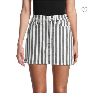 Striped Black and White Women's Skirt